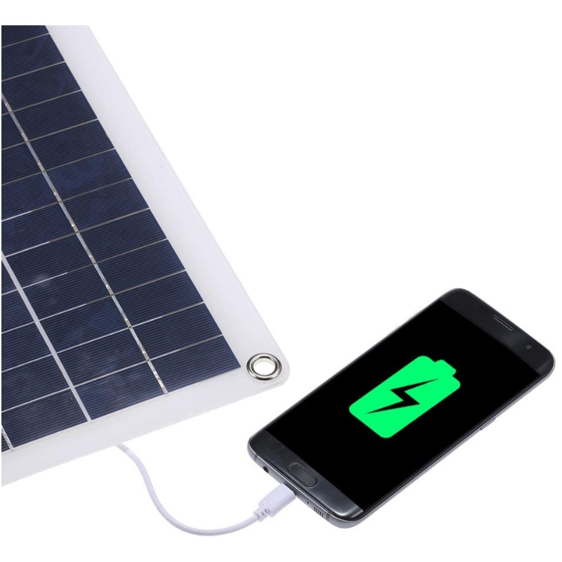 Tyl 12W 18V 435 * 200 * 2,5 mm Polisilicon Panel słoneczny dla RV Dach DC5V NDC12V 12W Podwójny wyjście Double Double Interface